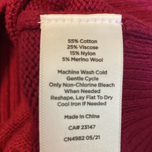 NWT Talbots Wool Blend Mock Neck Tunic Sweater - Picture 5 of 5